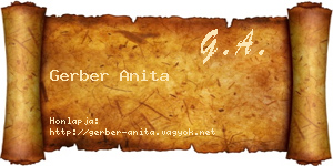 Gerber Anita névjegykártya